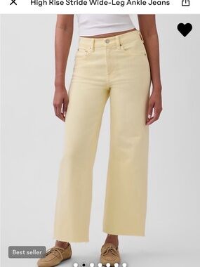 GAP Maize Yellow Wide-Leg Jeans